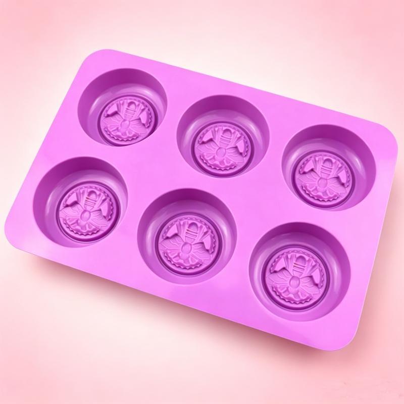Soap Making Scents - Cetakan Sabun Silikon Pola Lebah Bulat