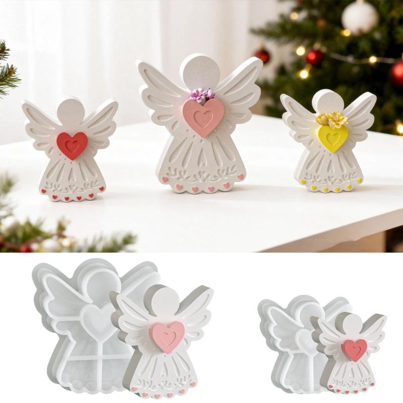 Soap Making Lye - Cetakan Lilin Silikon Love Angel Gypsum