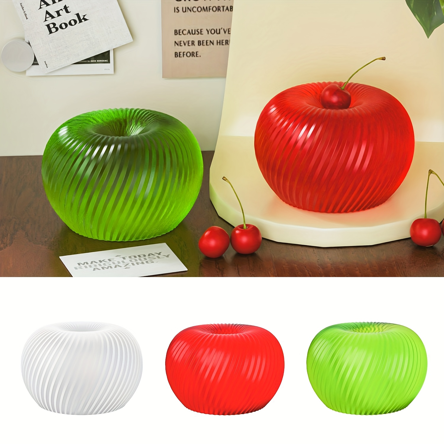 Soap Making Instructions - Cetakan silikon berbentuk apel merah yang