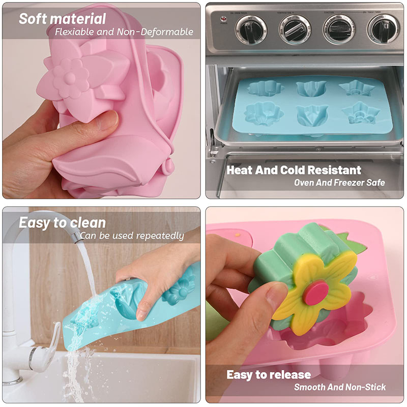 Cetakan kue bunga silikon 6 ro - Soap Making Websites ulasan dan harga