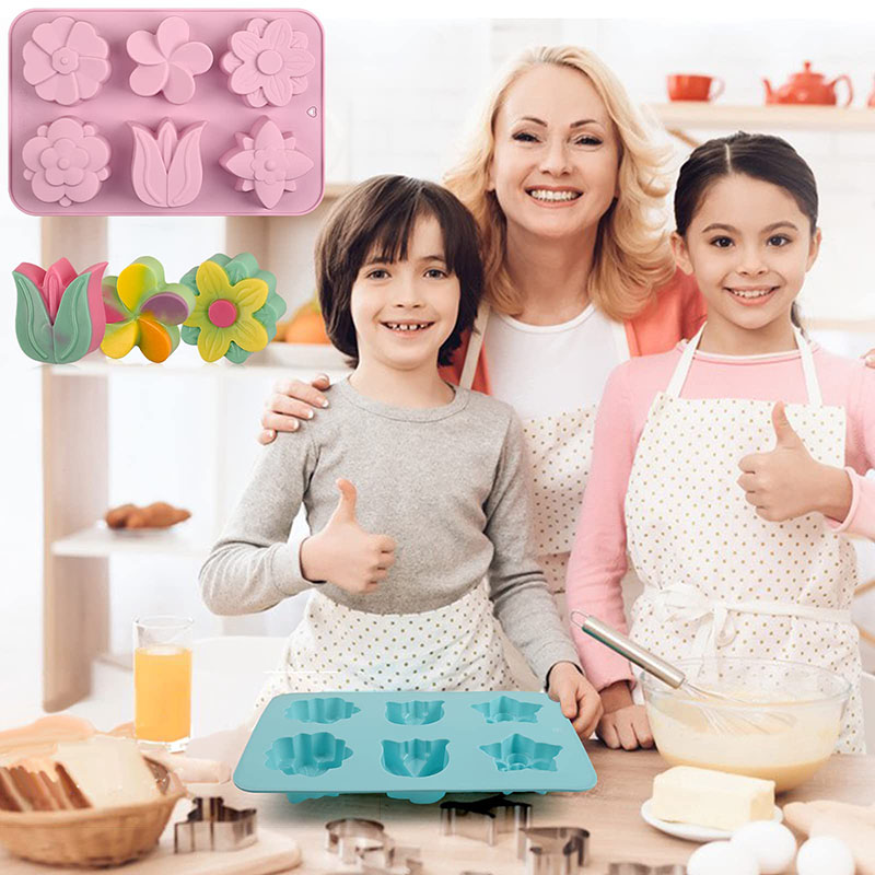 Cetakan kue bunga silikon 6 ro - Soap Making Websites ulasan dan harga